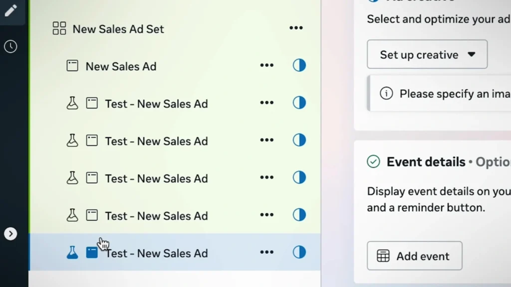 Meta Ads kampány struktúra és A/B tesztelés az Egyszerű Web kezelésében