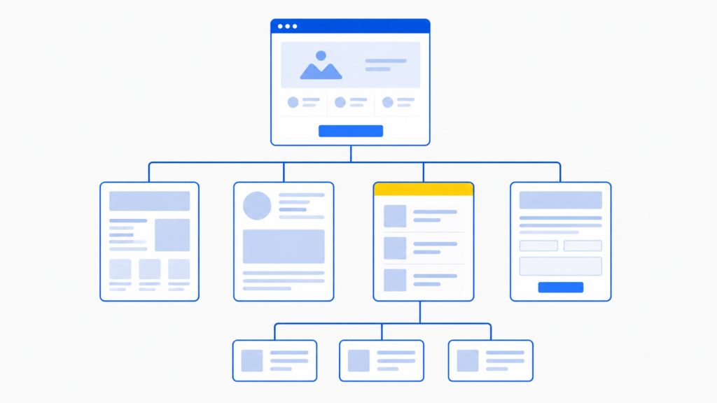 Weboldal oldalstruktúra és sitemap tervezés, aloldalak felépítése